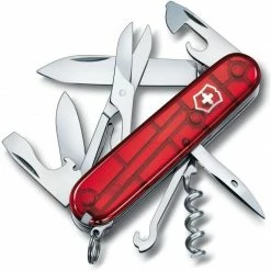 Meilleure affaire 👏 Couteau Suisse Victorinox Climber Rouge Translucide 😍