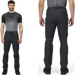 Remise 🎉 Textile Pantalon Regatta Highton Trousers Gris 🔔 -VOYAGE LES INDISPENSABLES Soldes Boutique pantalon regatta highton trousers gris 1