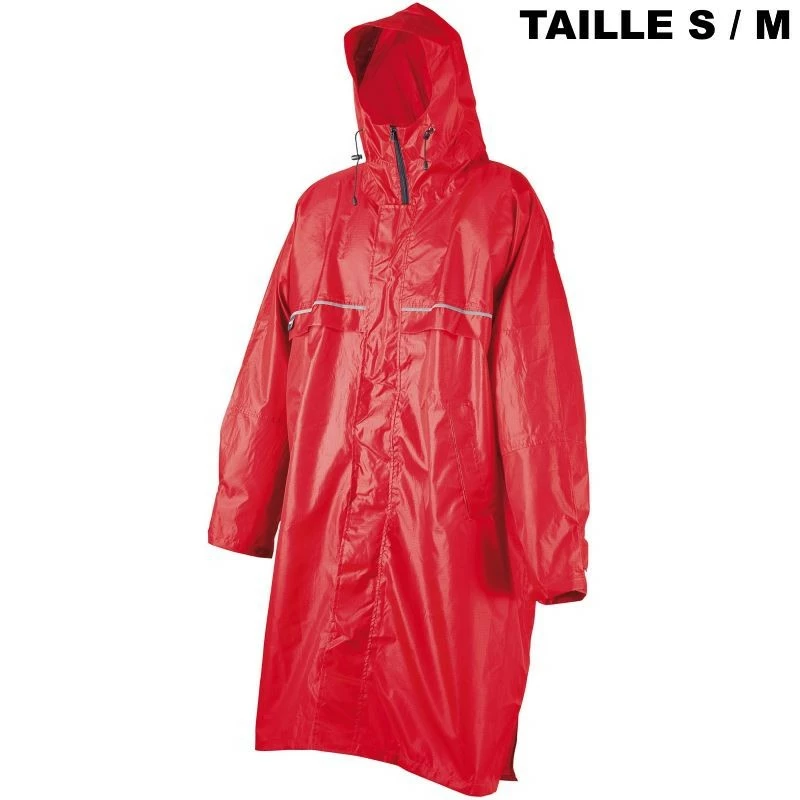 Sortie 🌟 Textile Poncho Camp Cagoule Front Zip Rouge Taille S/M 👍 3 Sortie 🌟 Textile Poncho Camp Cagoule Front Zip Rouge Taille S/M 👍