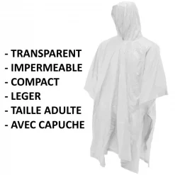 De gros ⭐ Textile Poncho CAO Transparent Adulte 🤩